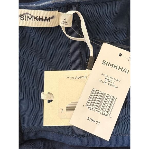 SIMKHAI $795 Emma Ruched Strapless Column Gown Size 4 - Picture 11 of 12